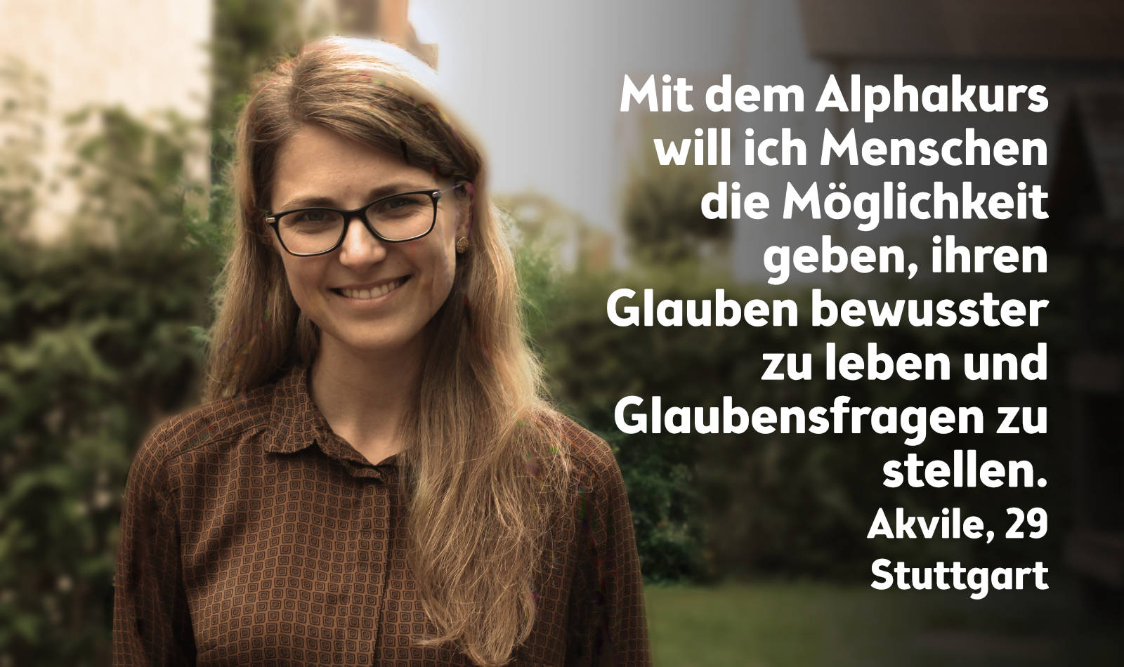 Teilnehmerin bei Alpha-Schulung