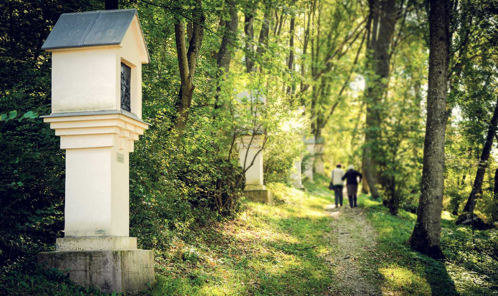 Kreuzweg im Wald