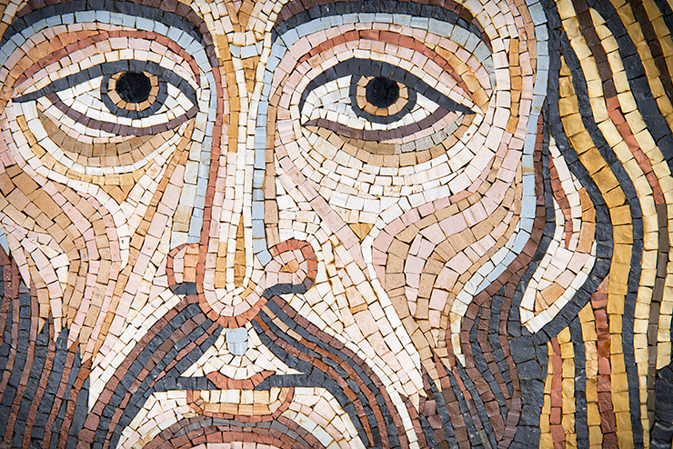 Kopf von Jesus als Mosaik