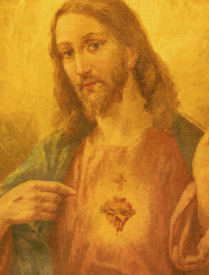 Gemälde vom Herzen Jesu in Acireale, Italien