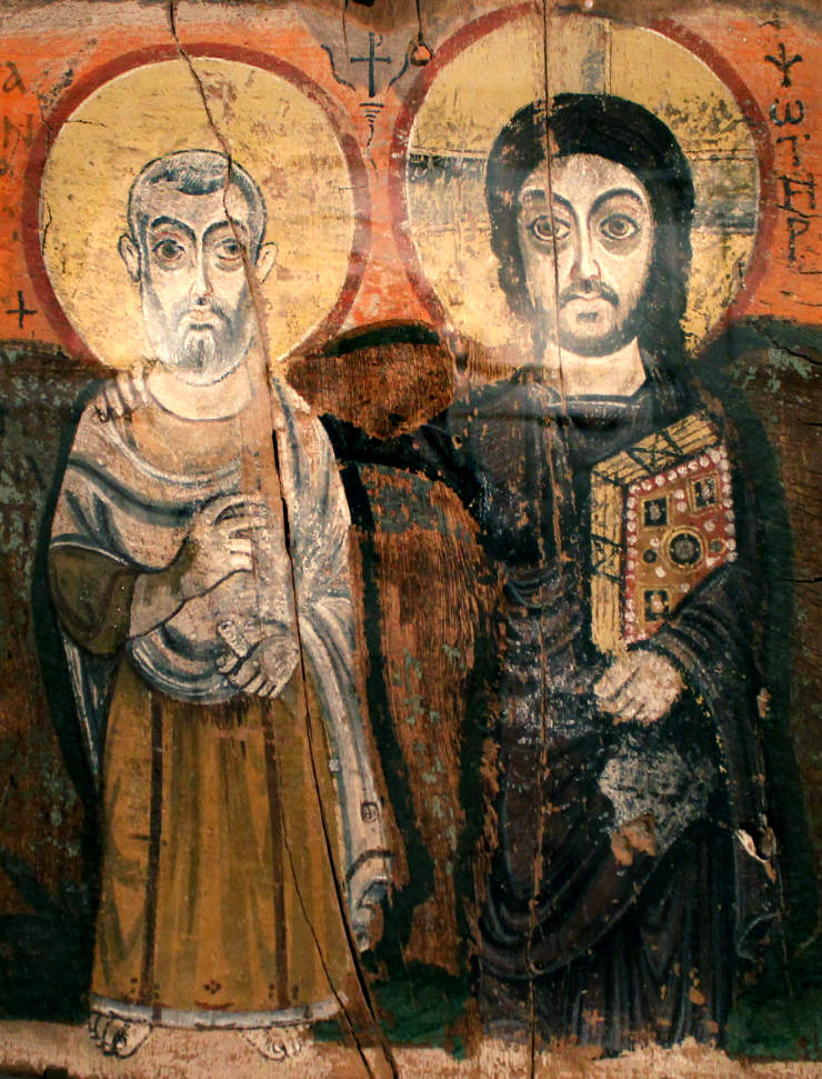 Ikone Christus und Abbas Menas