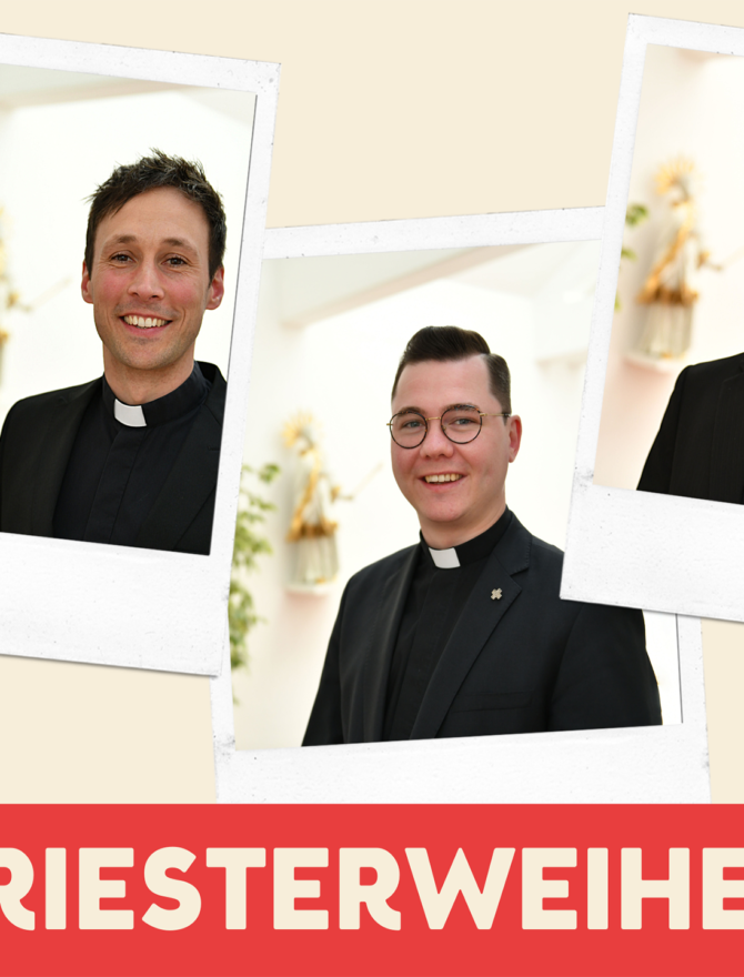 Collage der drei Priesteramtskandidaten
