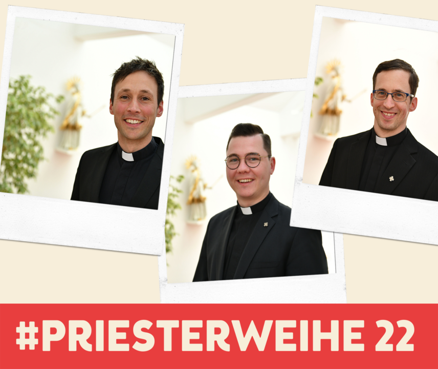 Collage der drei Priesteramtskandidaten